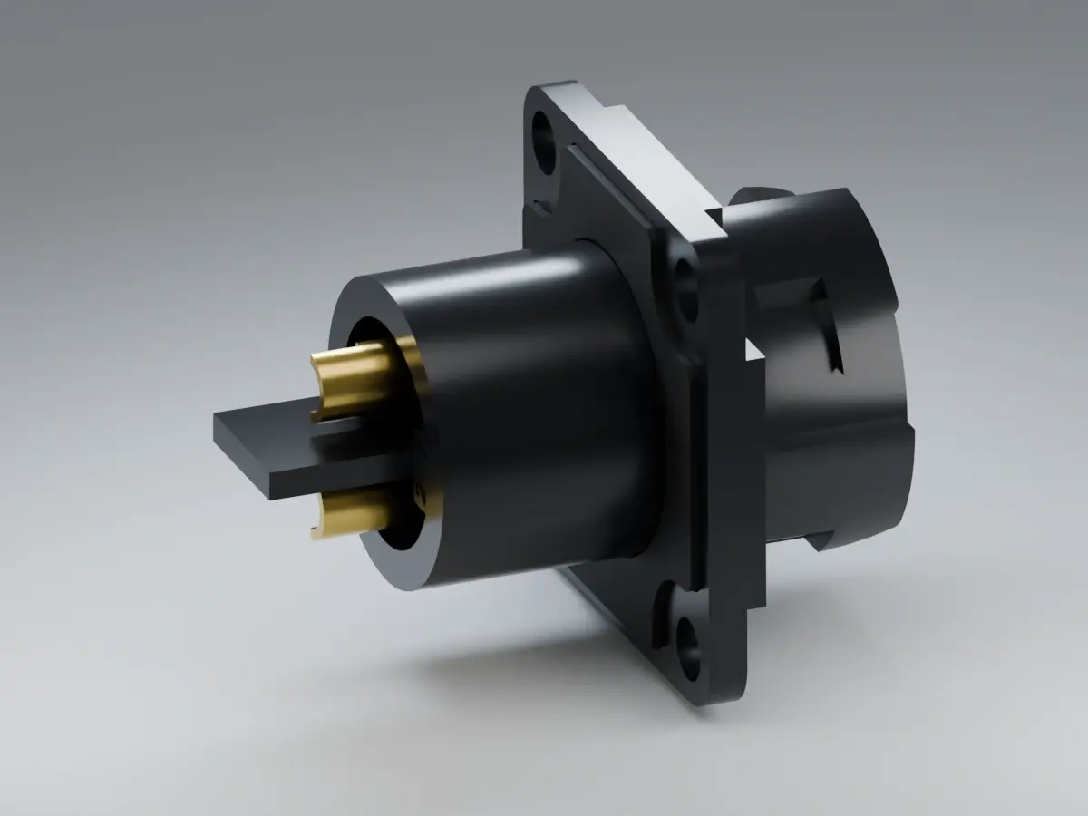 M19 push-lock flange-mount female contact structure reference