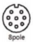 M12 8-pin catalog face reference