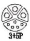 M19 3+5-pin catalog face reference