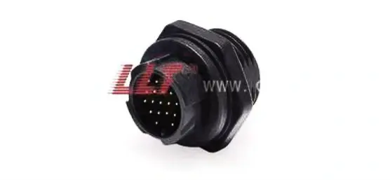 M19 push-lock rear-mount panel male contact structure reference