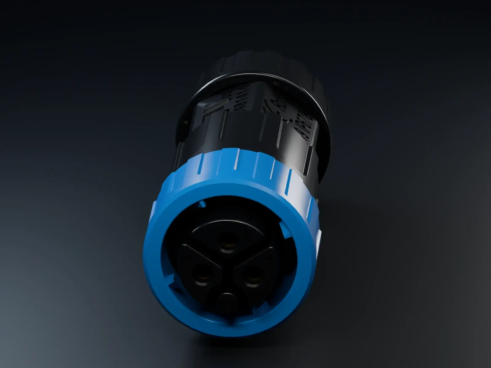 M19 3-pin female contact original model face varies by configuration.
